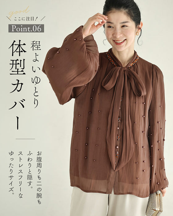 纏うジュエリーブラウス
