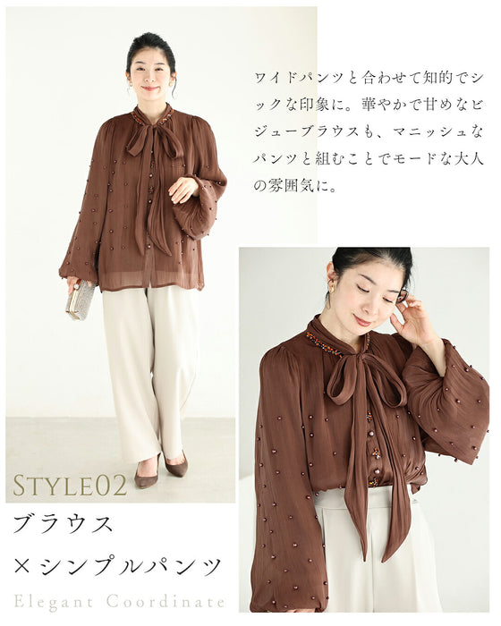纏うジュエリーブラウス