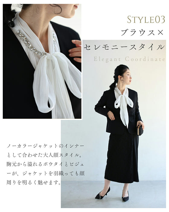 纏うジュエリーブラウス