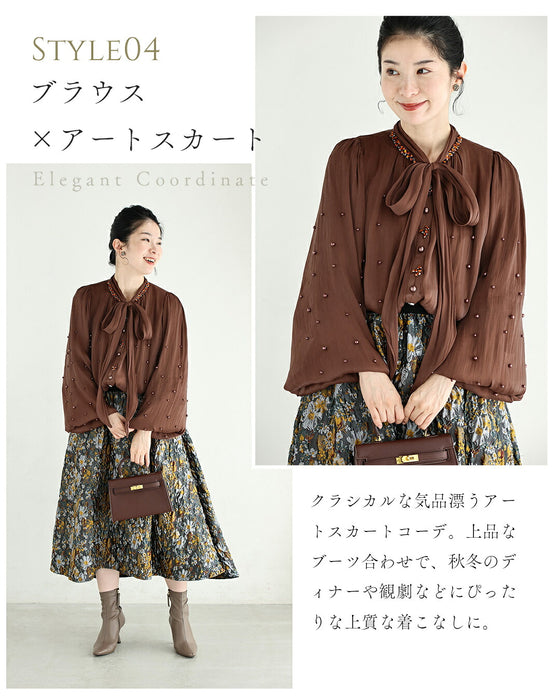 纏うジュエリーブラウス