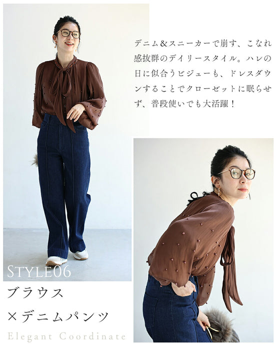纏うジュエリーブラウス