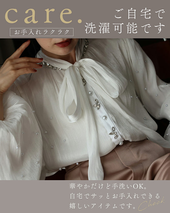 纏うジュエリーブラウス