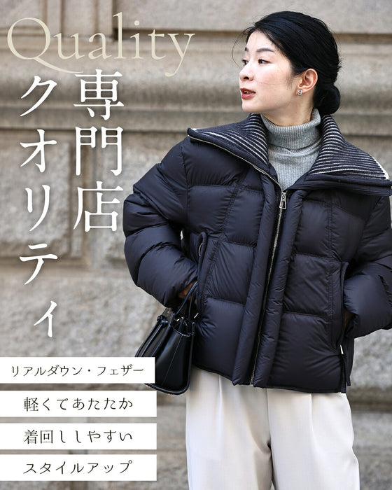 【予約商品】小顔みえ 大きな襟の2wayショートダウン