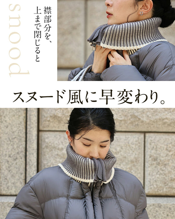 【予約商品】小顔みえ 大きな襟の2wayショートダウン