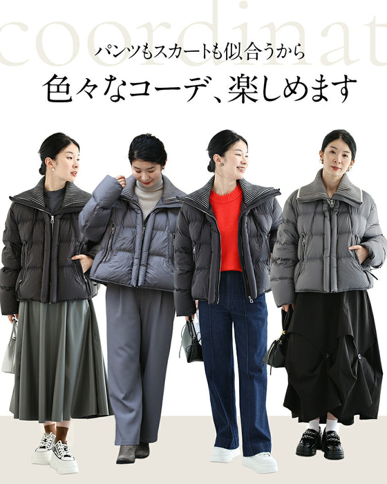 【予約商品】小顔みえ 大きな襟の2wayショートダウン