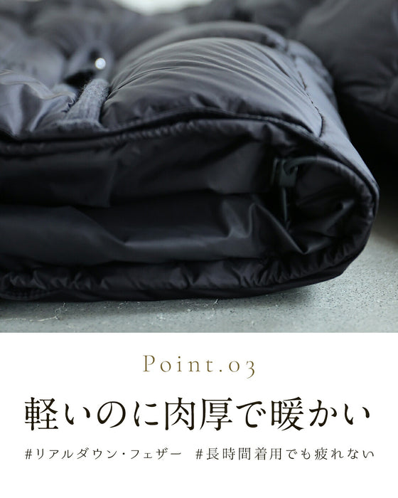 【予約商品】小顔みえ 大きな襟の2wayショートダウン