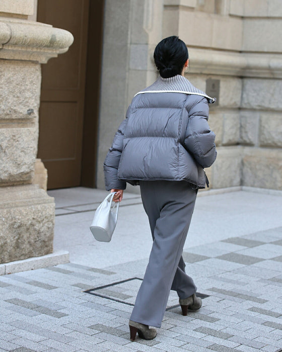 【予約商品】小顔みえ 大きな襟の2wayショートダウン