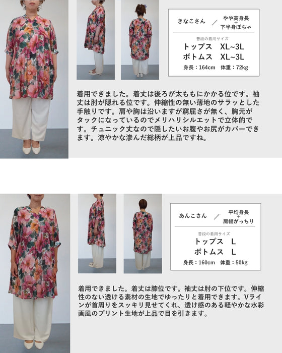 着るアート。油絵風フラワーチュニック