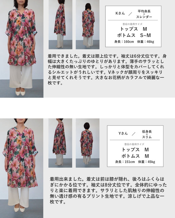 着るアート。油絵風フラワーチュニック
