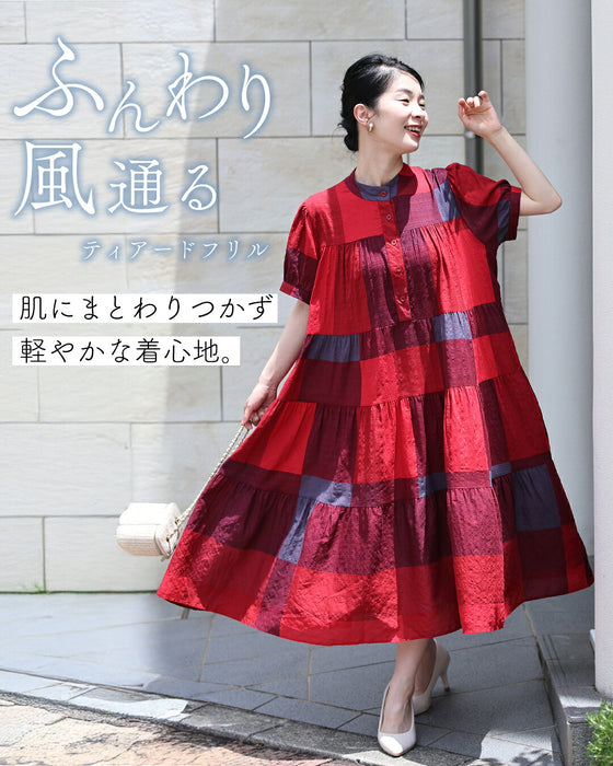 パッと着るだけ ラク可愛い チェックワンピース