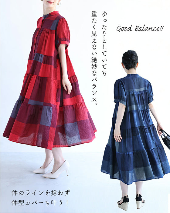 パッと着るだけ ラク可愛い チェックワンピース