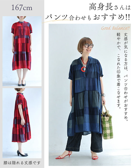 パッと着るだけ ラク可愛い チェックワンピース