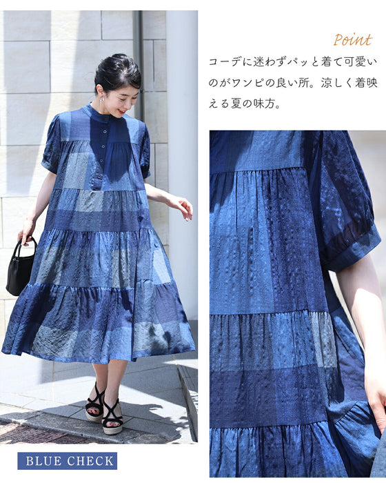 パッと着るだけ ラク可愛い チェックワンピース