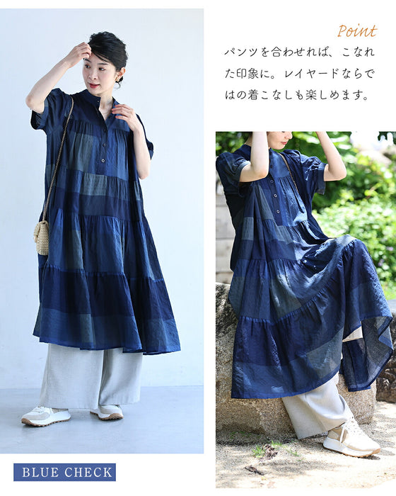 パッと着るだけ ラク可愛い チェックワンピース