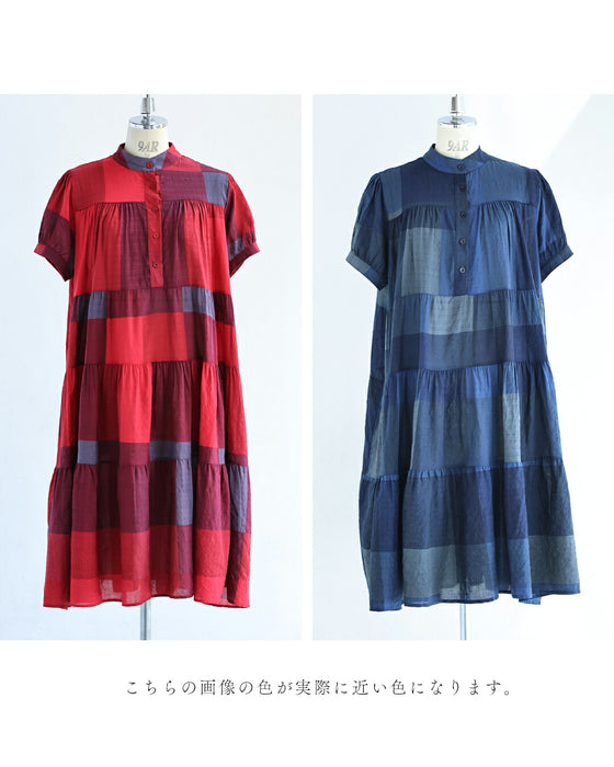 パッと着るだけ ラク可愛い チェックワンピース
