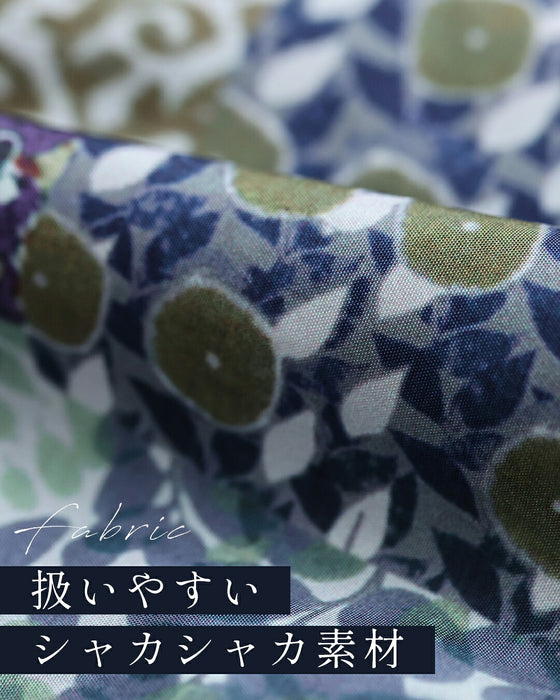四季のボタニカル柄ブルゾン