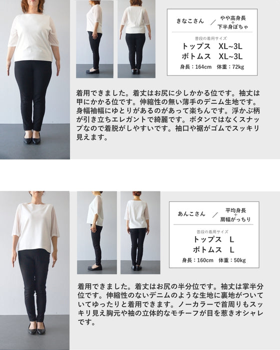 柔らかなデニムに咲く 煌めくアネモネ