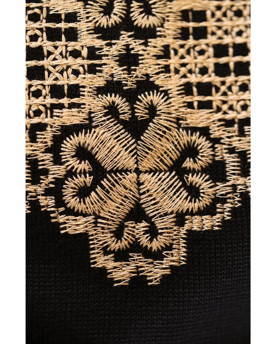 クローバーレース刺繍ロングワンピース