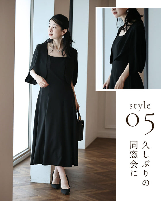 美ラインストレッチワンピース