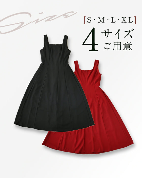 美ラインストレッチワンピース