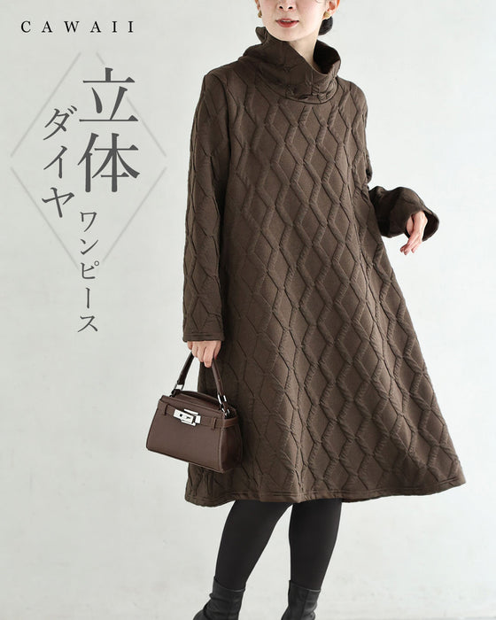 立体ダイヤラインのミニワンピース