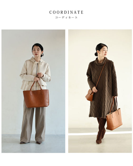 柔らかなレザー風軽量バッグ2点セット【set】