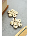 【返品・交換不可】琥珀色の花ピアス