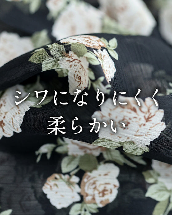 リボン揺れるローズブラウストップス