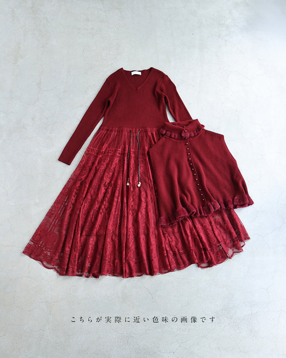 【予約商品】着るだけ、完成。ワンピースとベストの2点セット【set】