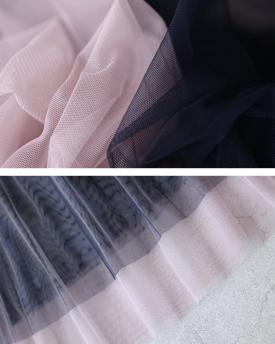 (ネイビー)グラデーションチュールスカート