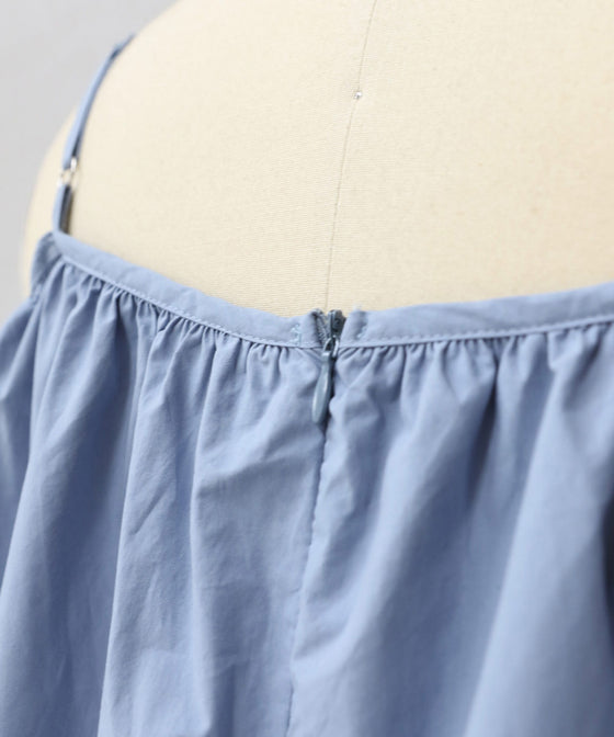 【アウトレット返品交換不可】胸元クロスのハングデザインロングワンピース