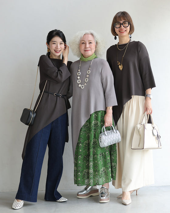 累計 1万枚以上売れた！ 瞬間スタイルアップ設計 アシメトップス