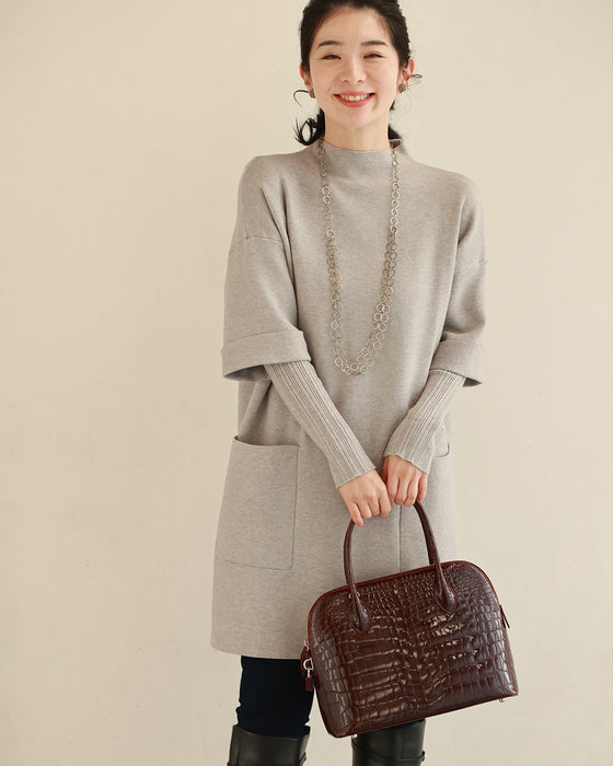 (M, L, 2L, 3L) A knit tunic for adults that covers the body in 4 places