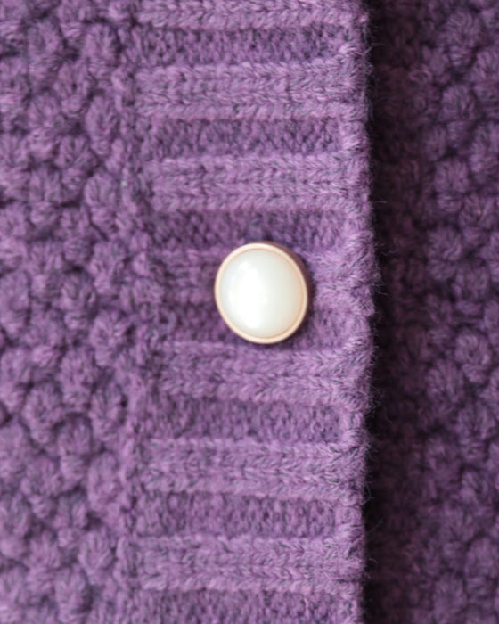 【セール商品返品交換不可】ゆったり厚手ケーブルニットカーディガントップス