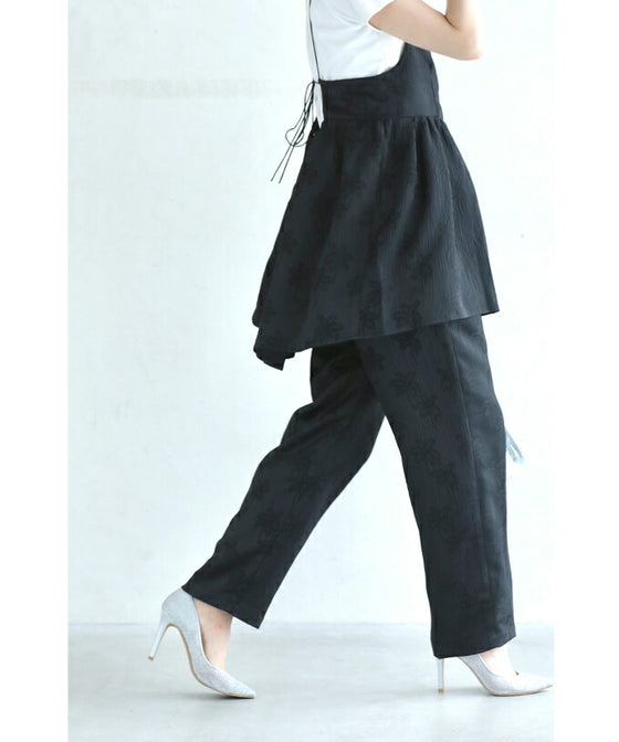 高級感溢れるジャガードのトップスパンツ2点セット