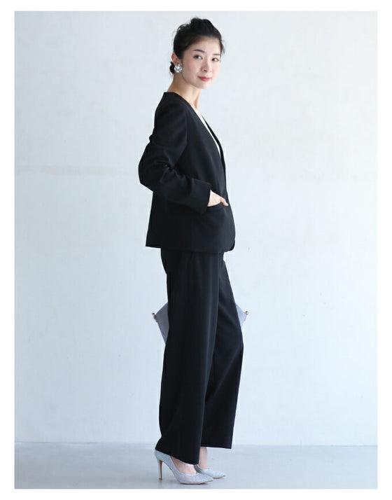 【コーデセット】薄手ver 1日着ても疲れない 伸縮スーツ ジャケット パンツ2点セット
