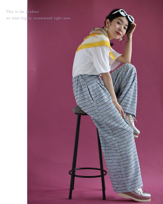 【コーデセット】柔らかく軽やか リラックスツイード2点セット