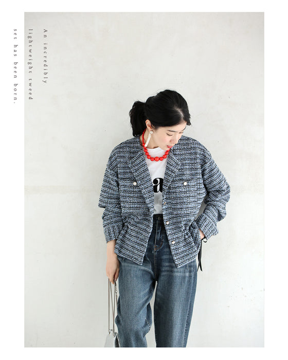 【コーデセット】柔らかく軽やか リラックスツイード2点セット