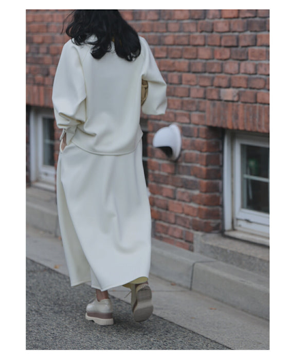 【コーデセット】日常に寄り添うエレガンス パールポワン袖 2点セット