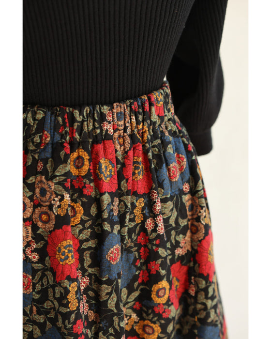 【CAWAII新春コーデセット】レトロムード薫るポワン袖ニット＆クラシカルコクーンスカート 2点コーデセット