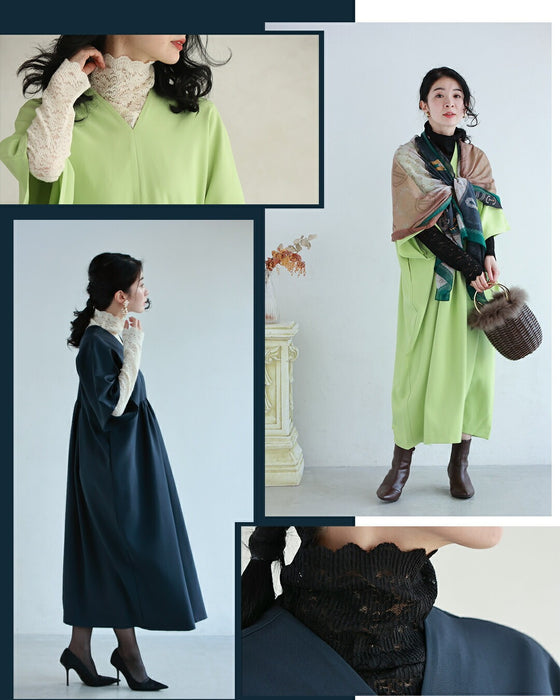 【コーデセット】年中使える ワンピ＆レースインナー