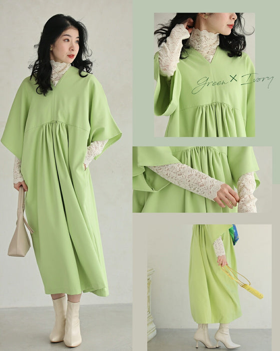 【コーデセット】年中使える ワンピ＆レースインナー