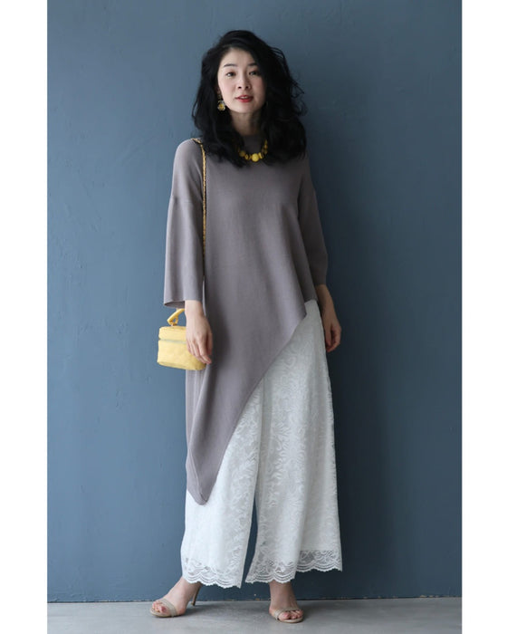 一番活きる組み合わせ。斜めトップスとレースパンツのイチ推しコーデセット