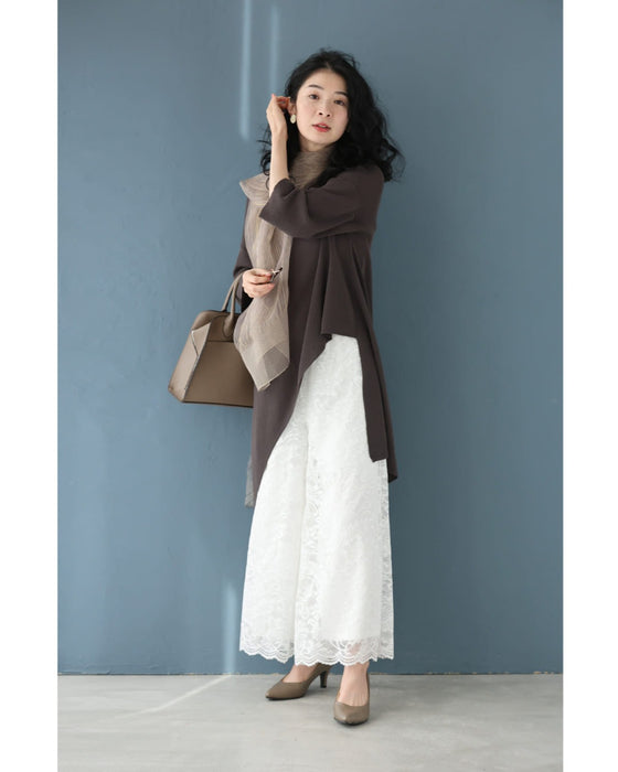 一番活きる組み合わせ。斜めトップスとレースパンツのイチ推しコーデセット