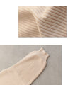 Knit top with puffed sleeves and off-neck puffed sleeves