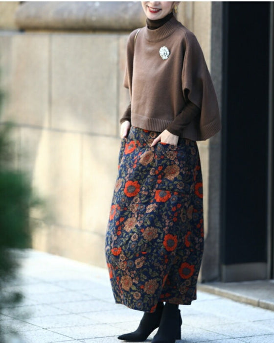 ノスタルジックを身に纏う。花柄コクーンスカート