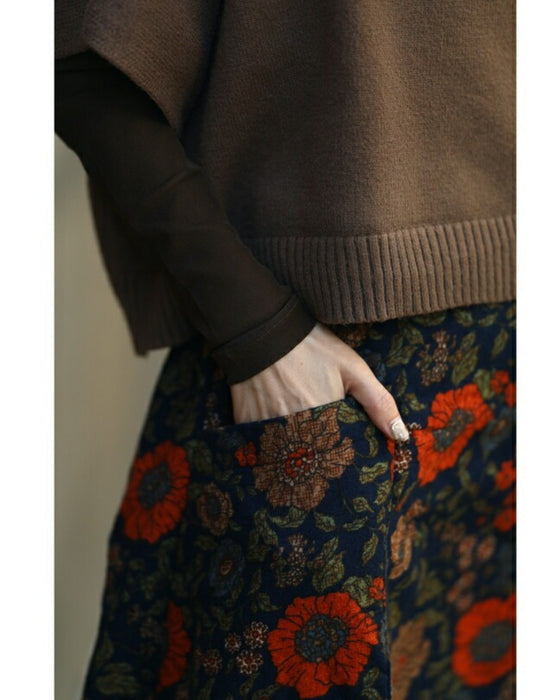 ノスタルジックを身に纏う。花柄コクーンスカート