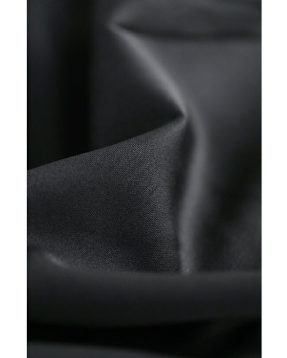 Glossy pullover top with floral relief sleeves