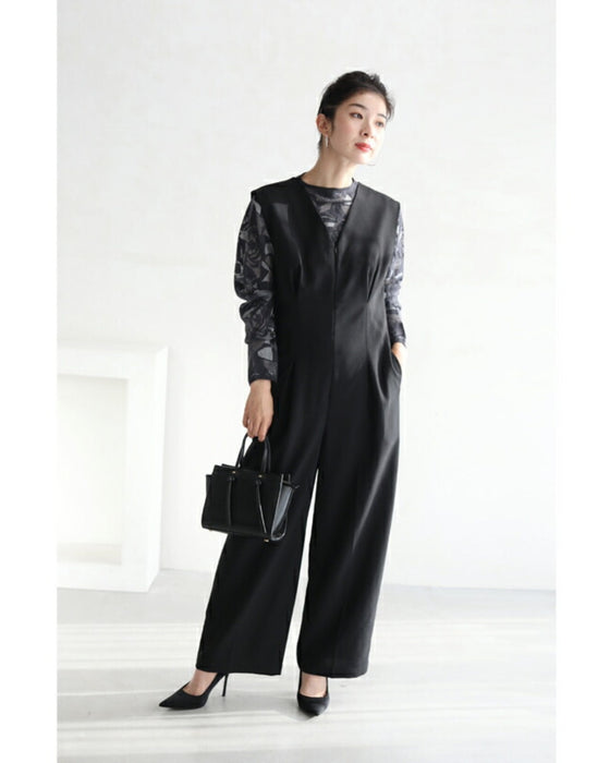 重ね着を愉しむステンドグラスニットカットソートップス