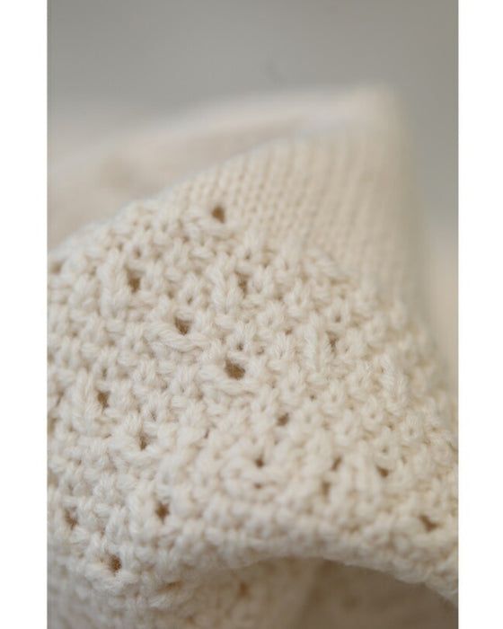 柄編みニットプルオーバートップス